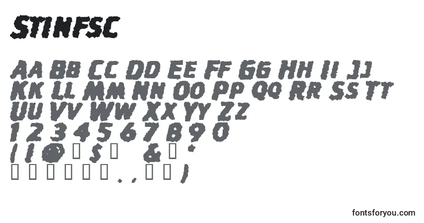 Czcionka Stinfsc – alfabet, cyfry, specjalne znaki