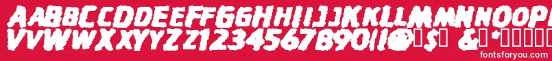 Шрифт Stinfsc – белые шрифты на красном фоне