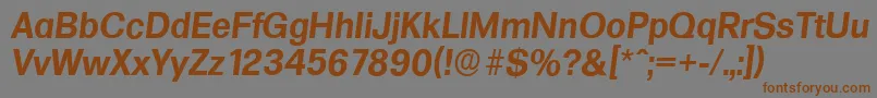 FormulaserialBolditalic Font – Brown Fonts on Gray Background
