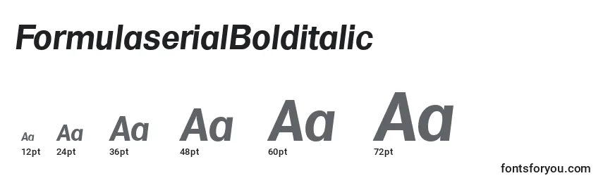 Размеры шрифта FormulaserialBolditalic
