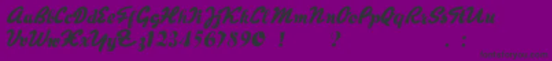 HertzOscillations-Schriftart – Schwarze Schriften auf violettem Hintergrund