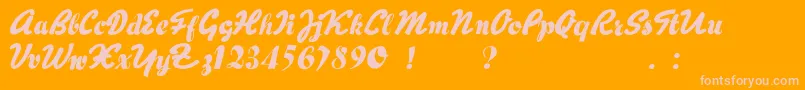 HertzOscillations Font – Pink Fonts on Orange Background