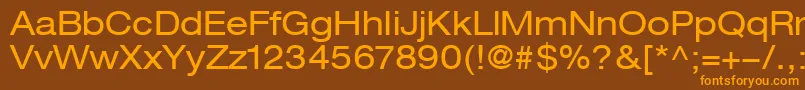 HelveticaLt53Extended Font – Orange Fonts on Brown Background
