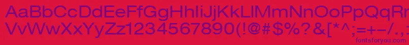 En savoir plus sur la police HelveticaLt53Extended Police HelveticaLt53Extended – polices violettes sur fond rouge