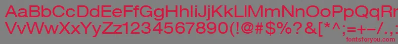 HelveticaLt53Extended Font – Red Fonts on Gray Background
