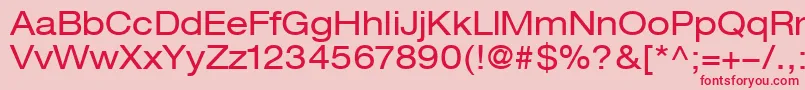 HelveticaLt53Extended Font – Red Fonts on Pink Background