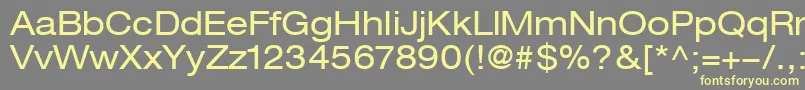 HelveticaLt53Extended Font – Yellow Fonts on Gray Background