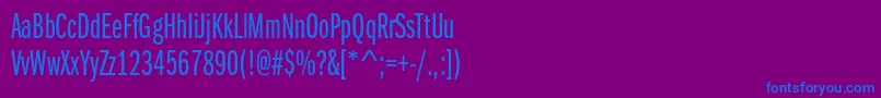Franklingothicbookxcmpc Font – Blue Fonts on Purple Background