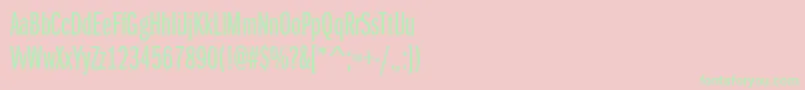 Franklingothicbookxcmpc Font – Green Fonts on Pink Background