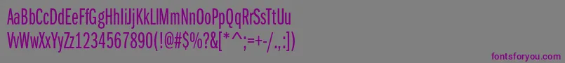 Шрифт Franklingothicbookxcmpc – фиолетовые шрифты на сером фоне