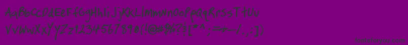 Timtastic-Schriftart – Schwarze Schriften auf violettem Hintergrund