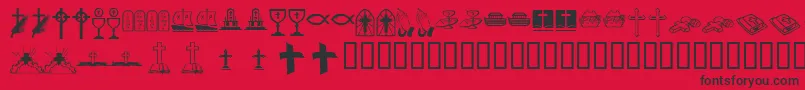 KrLyndasChristianDings Font – Black Fonts on Red Background