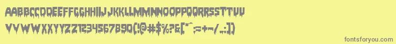 Bloodlustexpand Font – Gray Fonts on Yellow Background