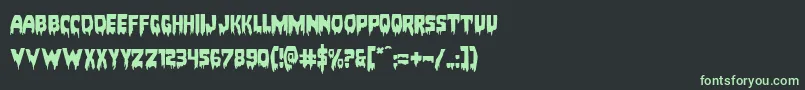 Bloodlustexpand Font – Green Fonts on Black Background