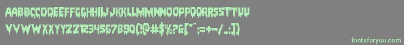 Bloodlustexpand Font – Green Fonts on Gray Background