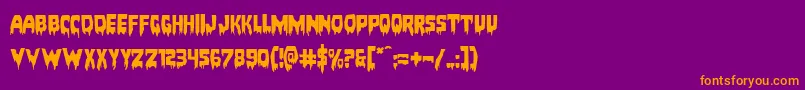 Bloodlustexpand Font – Orange Fonts on Purple Background