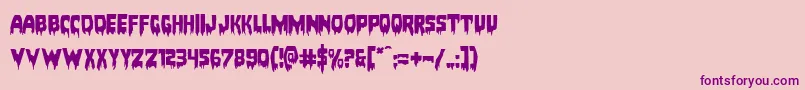 Bloodlustexpand Font – Purple Fonts on Pink Background