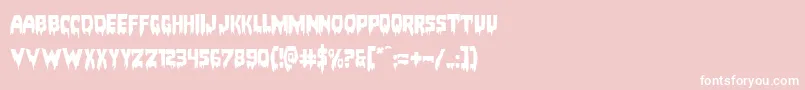 Bloodlustexpand Font – White Fonts on Pink Background