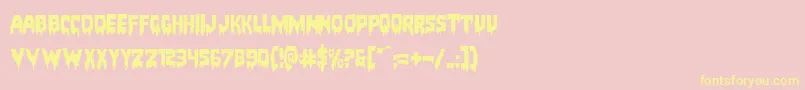 Bloodlustexpand Font – Yellow Fonts on Pink Background