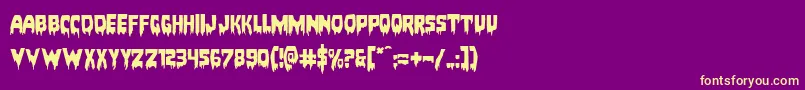 Bloodlustexpand Font – Yellow Fonts on Purple Background