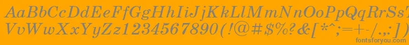 SchoolbookcItalic Font – Gray Fonts on Orange Background