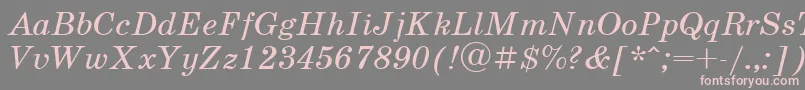 SchoolbookcItalic Font – Pink Fonts on Gray Background