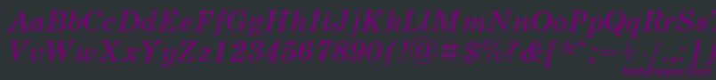 SchoolbookcItalic Font – Purple Fonts on Black Background