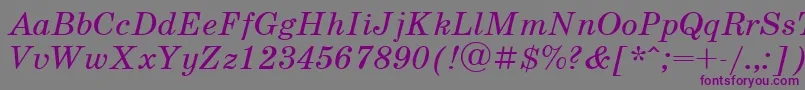 SchoolbookcItalic Font – Purple Fonts on Gray Background