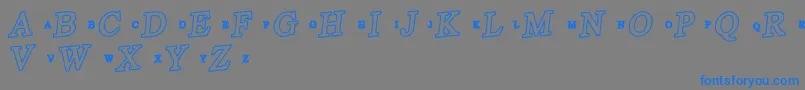 RetroSupermarket Font – Blue Fonts on Gray Background