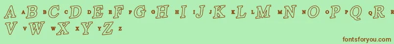 RetroSupermarket Font – Brown Fonts on Green Background