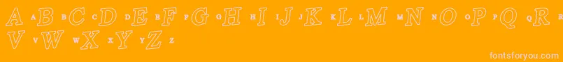 RetroSupermarket Font – Pink Fonts on Orange Background