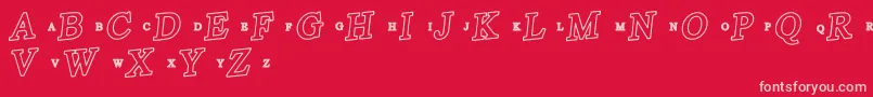 RetroSupermarket Font – Pink Fonts on Red Background