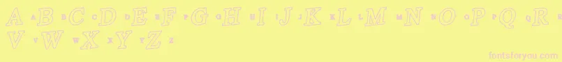 RetroSupermarket Font – Pink Fonts on Yellow Background