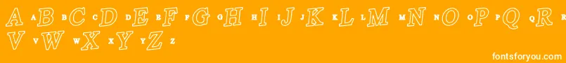 RetroSupermarket Font – White Fonts on Orange Background