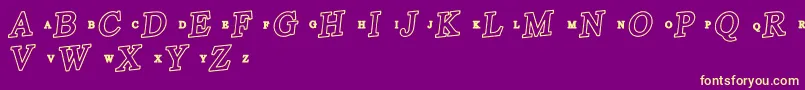 RetroSupermarket Font – Yellow Fonts on Purple Background