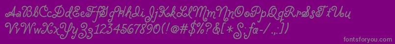 CloveritcTt Font – Gray Fonts on Purple Background