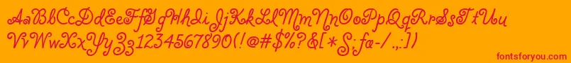 CloveritcTt Font – Red Fonts on Orange Background