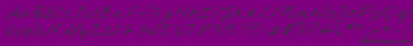 Lehn240 Font – Black Fonts on Purple Background