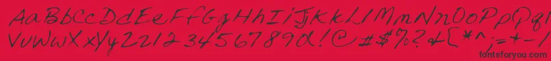 Lehn240-Schriftart – Schwarze Schriften auf rotem Hintergrund