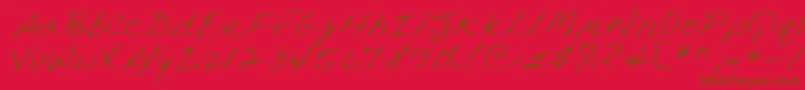 Lehn240-Schriftart – Braune Schriften auf rotem Hintergrund