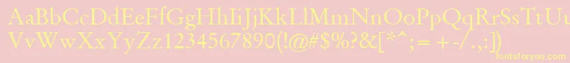 Garr45w Font – Yellow Fonts on Pink Background