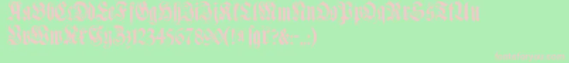 Muenchnerfraktur Font – Pink Fonts on Green Background