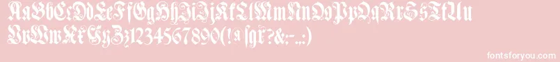 Muenchnerfraktur Font – White Fonts on Pink Background