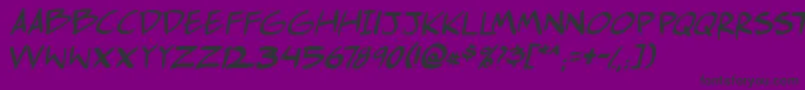 Comichustletbsital Font – Black Fonts on Purple Background