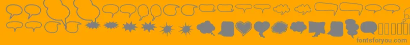 AlinSpeechBubbles2 Font – Gray Fonts on Orange Background