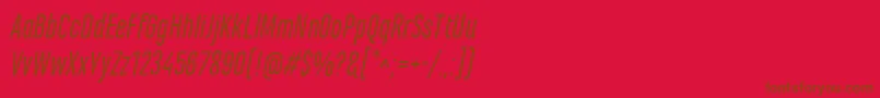 MarianinaCnFyItalic Font – Brown Fonts on Red Background