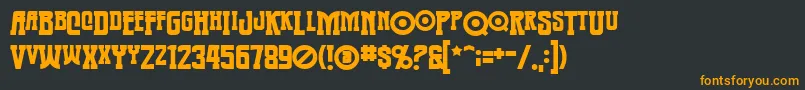 Шрифт Warmongerbb – оранжевые шрифты на чёрном фоне