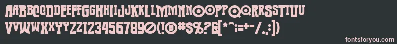 Warmongerbb Font – Pink Fonts on Black Background