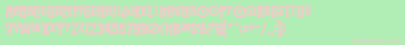 Warmongerbb Font – Pink Fonts on Green Background