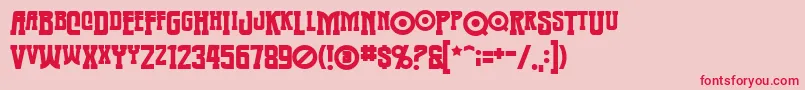 Warmongerbb Font – Red Fonts on Pink Background